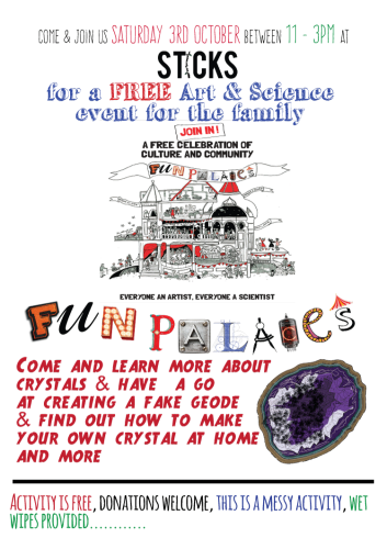 poster for Fareham Fun Palace at Sticks Saturday 3rd October 11am