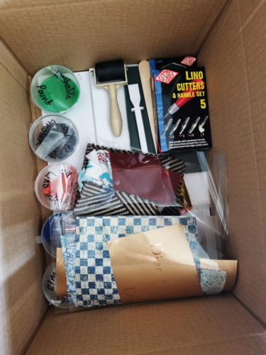 box packed with materials for children aged 11+