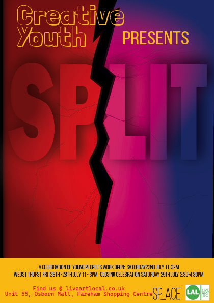 Split exhibition flyer